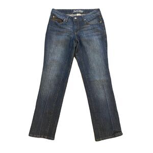 Faded Glory Straight Denim Jeans ~ Sz 10P ~ Blue ~ Low Rise ~ 28.5" Inseam